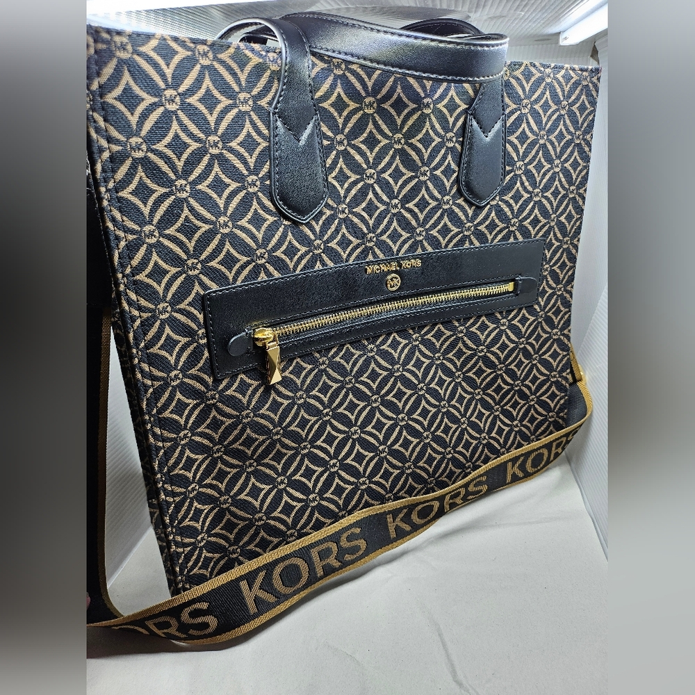 Kempner Large Logo Jacquard  Tote Bag | Michael Kors